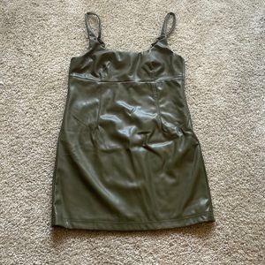 Olive Green Mini Dress